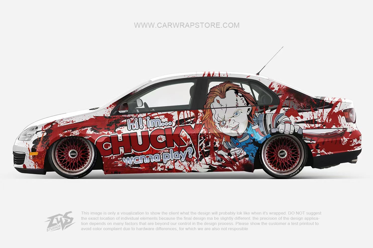 Chucky ITASHA anime car wrap vinyl stickers Fit With Any Cars