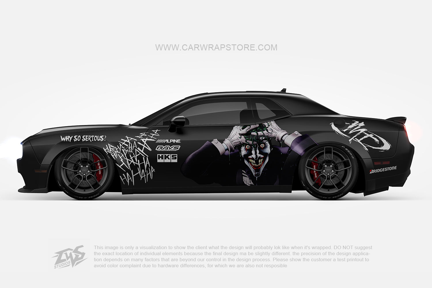 Adesivo Auto INDIGOS UG – Tribal Joker – Nero – 149x33 Mm – Resistente UV