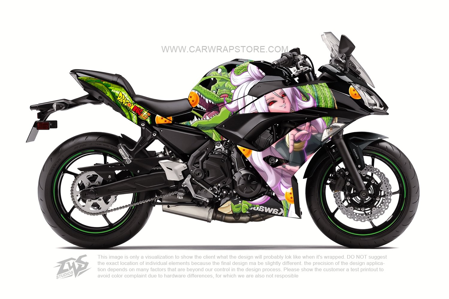 DBZ Anime Motorcycle wrap vinyl stickers Fit With Any moto