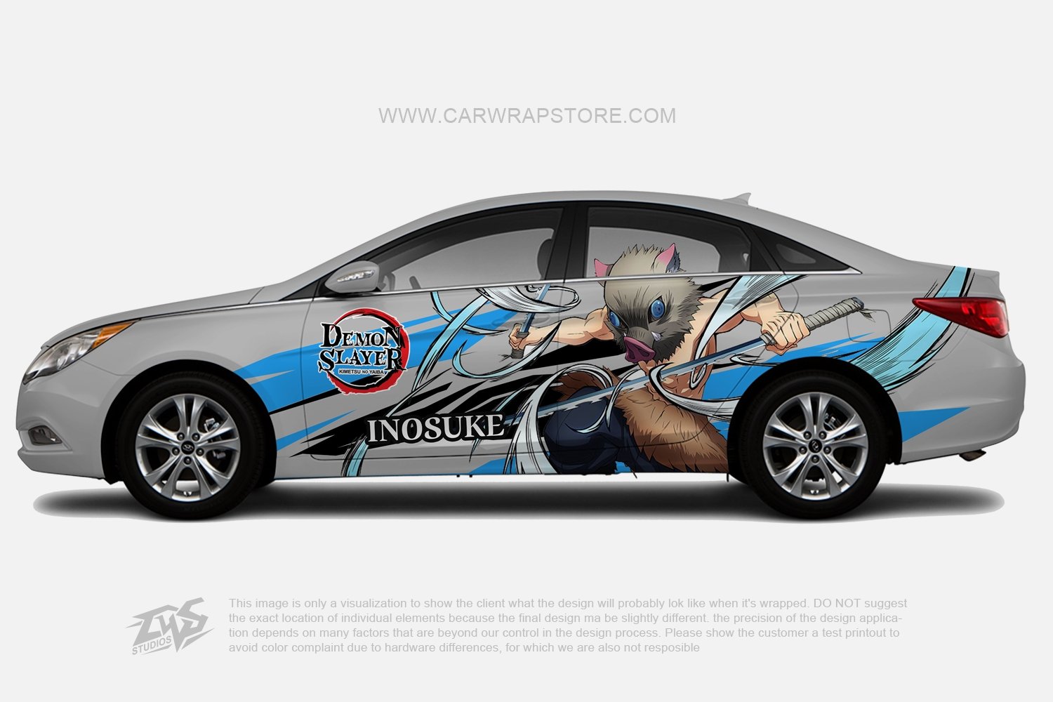 Demon Slayer ITASHA anime car wrap vinyl stickers Fit With Any Cars