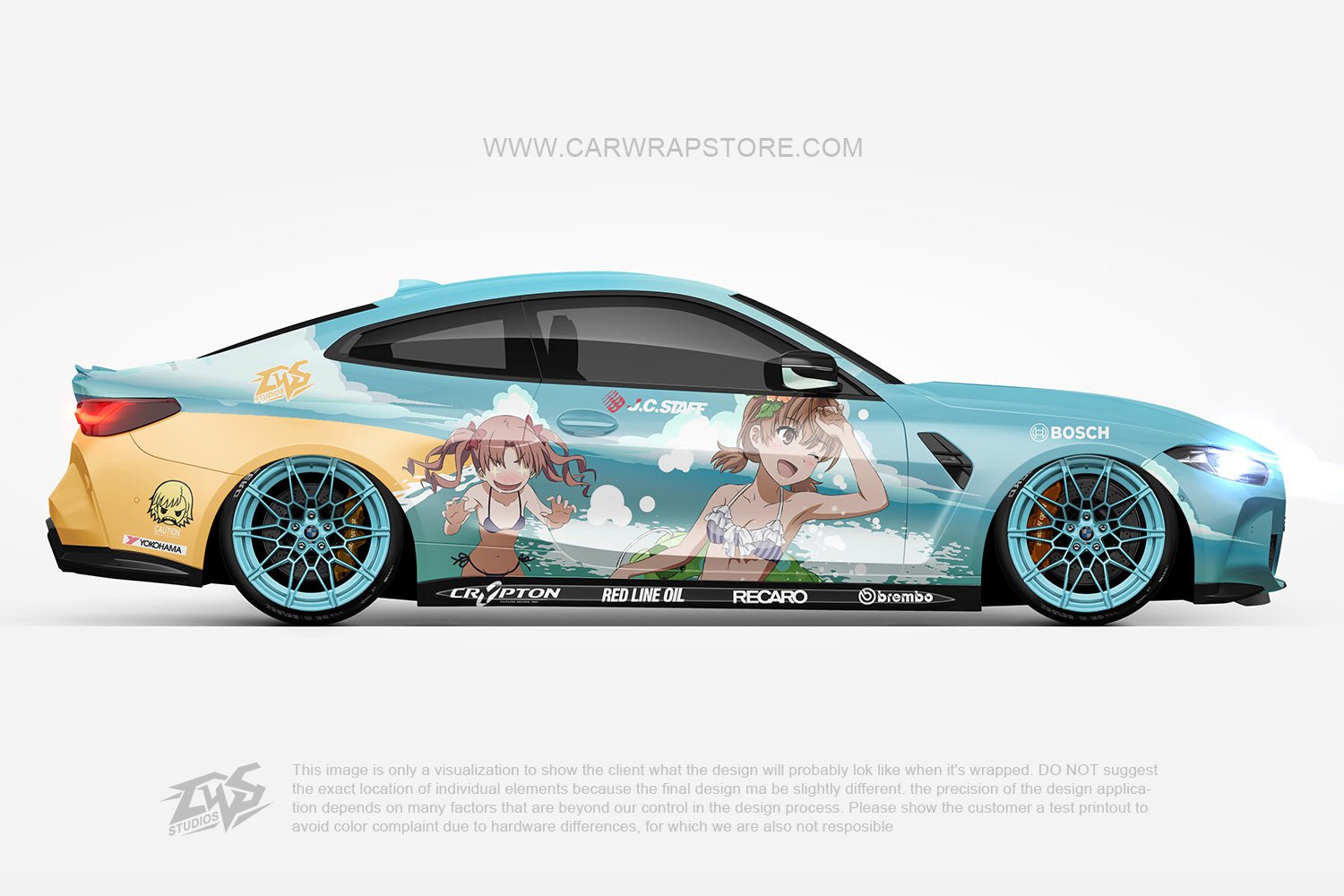 Pso2 Mikoto Stickers Misaka Mikoto ITASHA anime car wrap vinyl stickers Fit With Any Cars