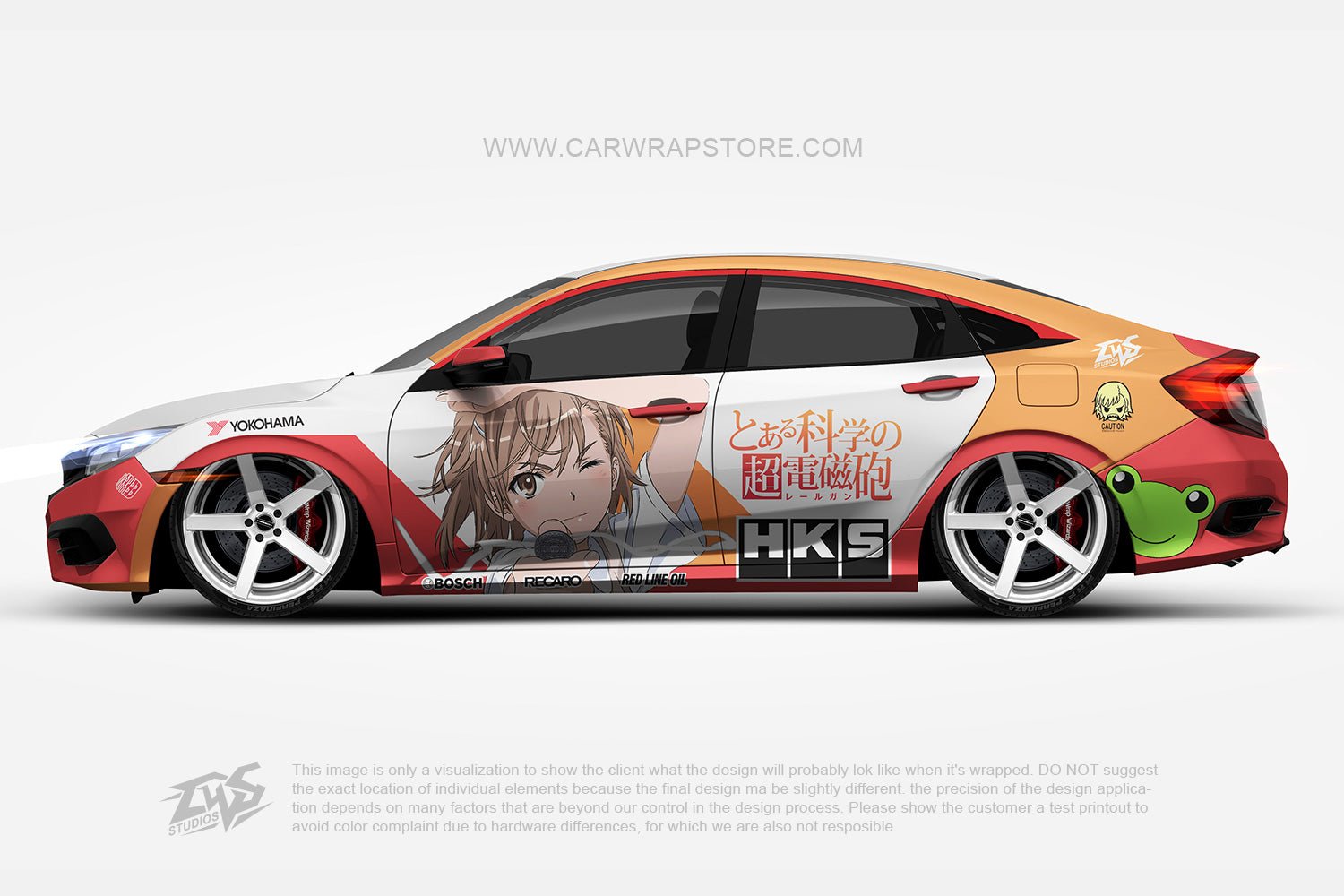 Pso2 Mikoto Stickers Misaka Mikoto ITASHA anime car wrap vinyl stickers Fit With Any Cars