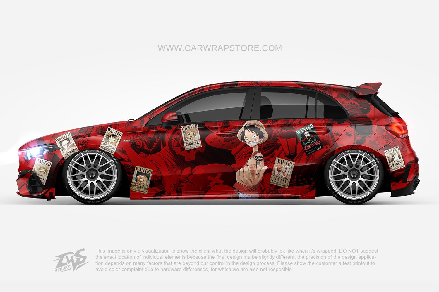 One Piece ITASHA anime car wrap vinyl stickers Fit With Any Cars