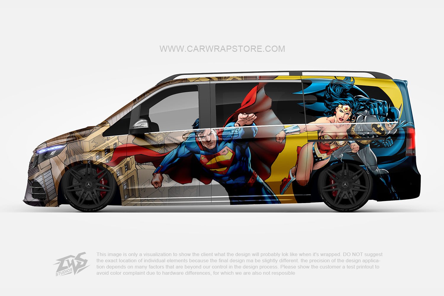 Superman ITASHA anime car wrap vinyl stickers Fit With Any Cars