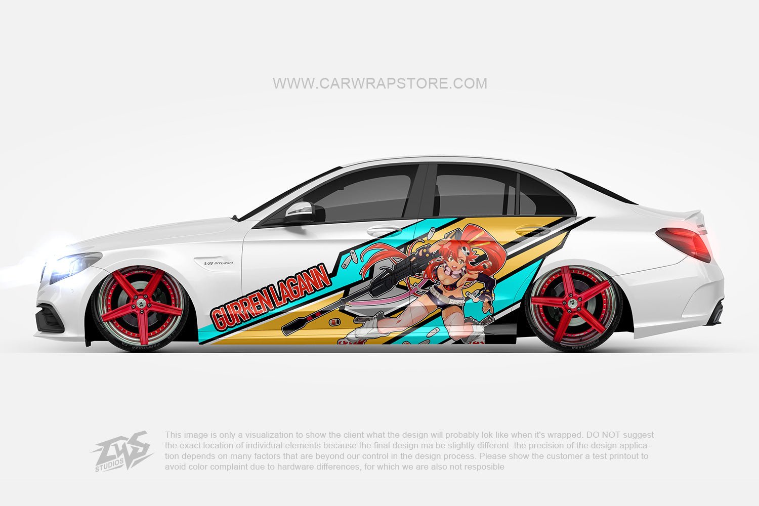 Yoko Tengen Toppa Gurren Lagann ITASHA anime car wrap vinyl stickers ...