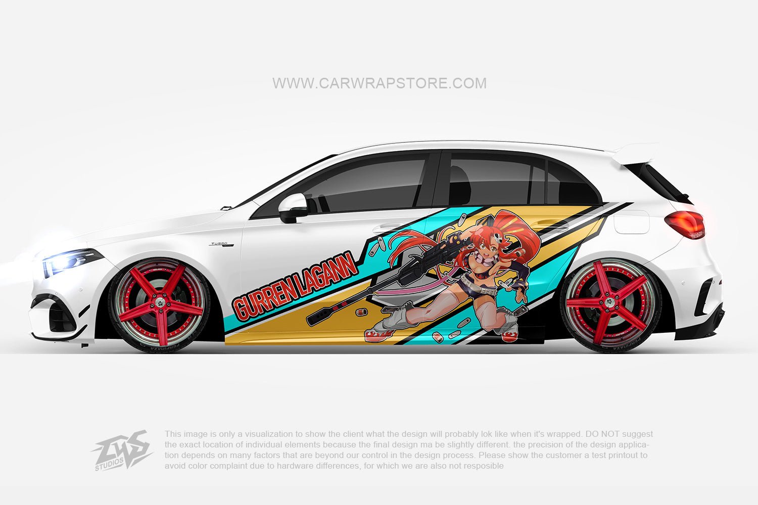 Yoko Tengen Toppa Gurren Lagann ITASHA anime car wrap vinyl stickers ...